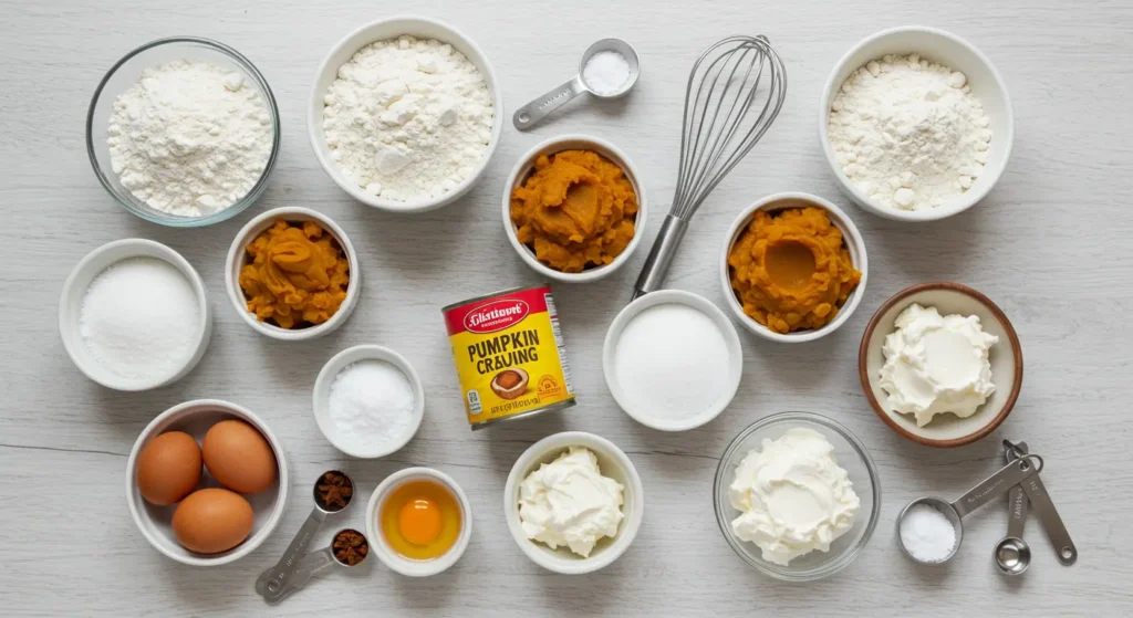 A tray of soft gluten-free pumpkin squares topped with cream cheese frosting.