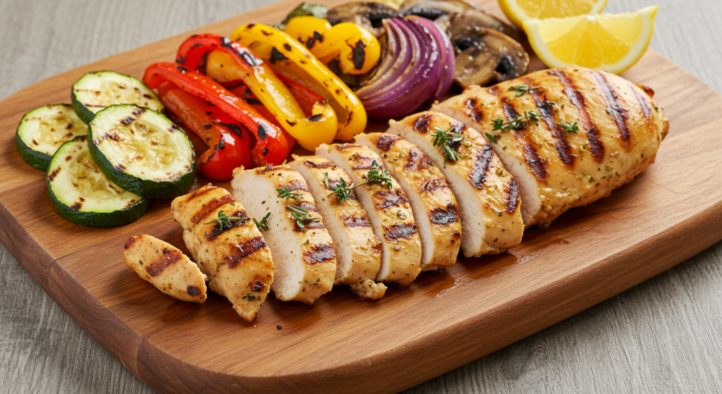 grilled chicken with vegetables recipe