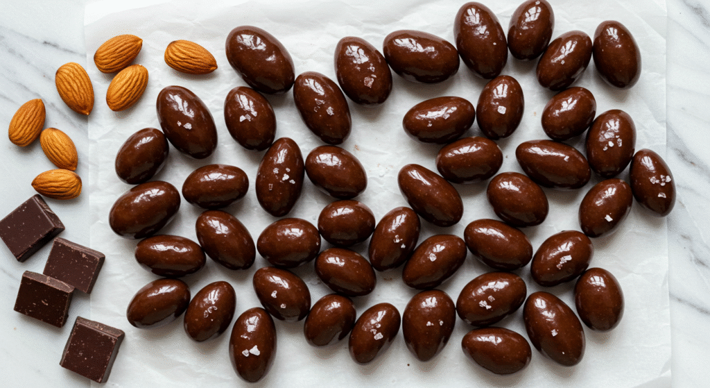 dark chocolate covered almonds recipe